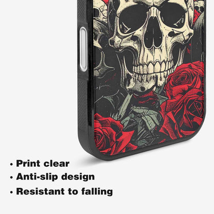 iPhone 16 Plus Case — Skull Dark Art Gothic Print, Original Design Phone Case