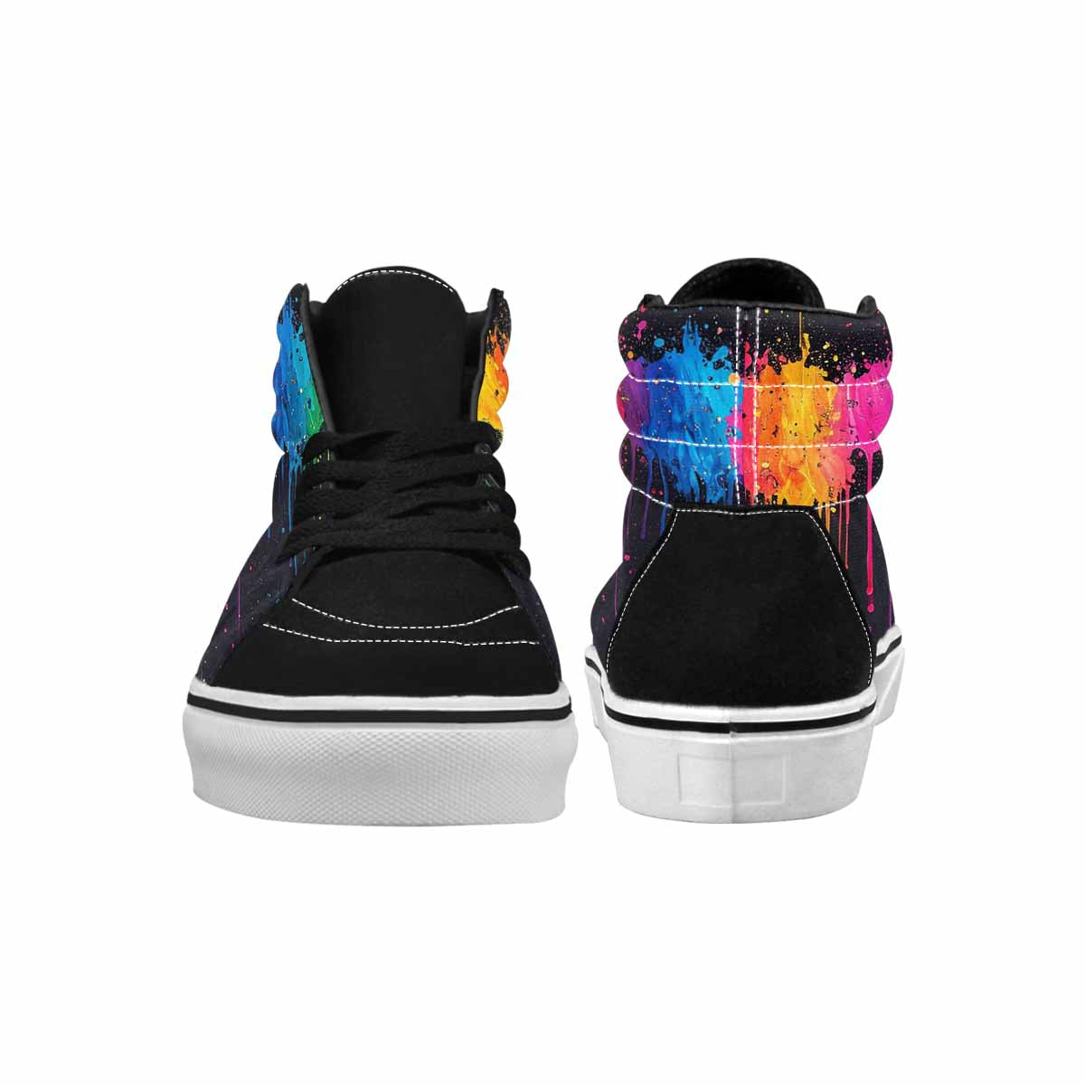 WOMEN'S Paint Splatter High Top Canvas Y2K Sneakers
