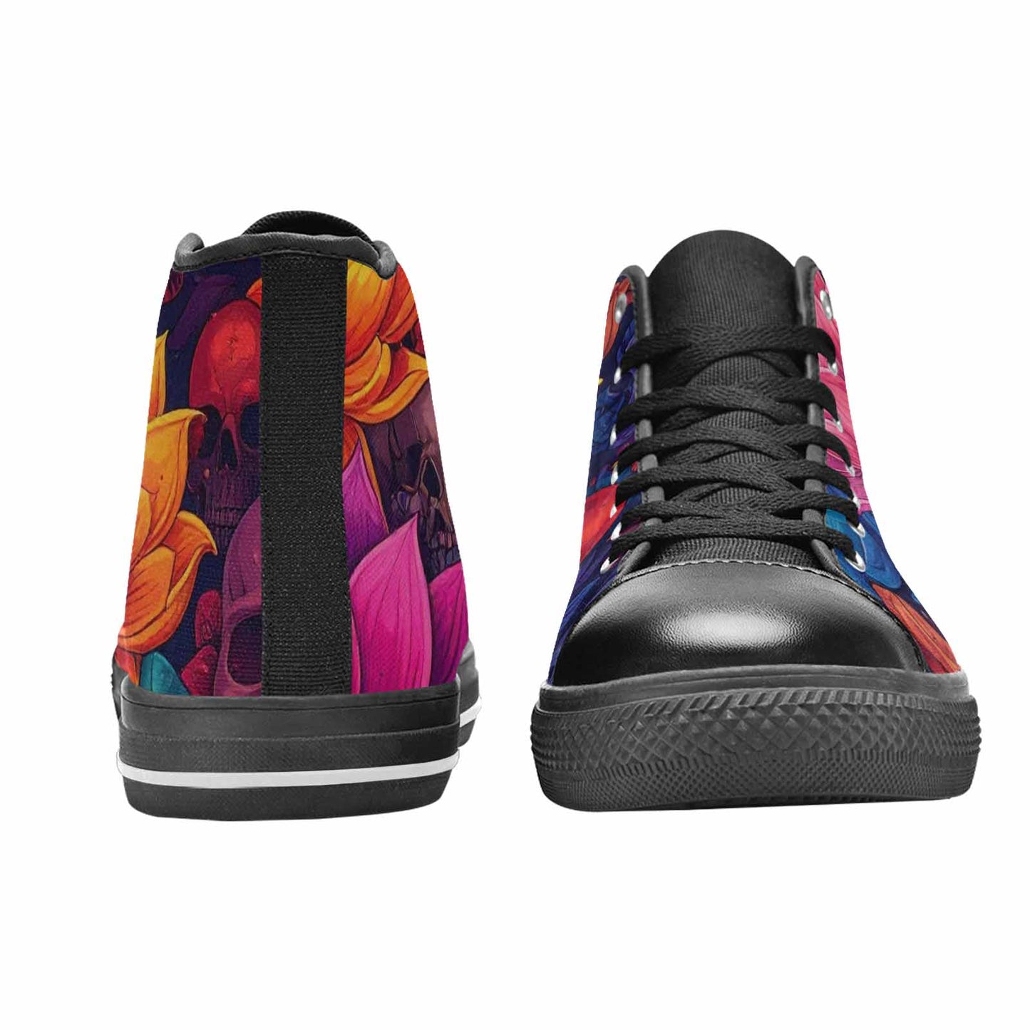 WOMEN'S Lotus Skulls High Top Canvas Dreamcore Sneakers