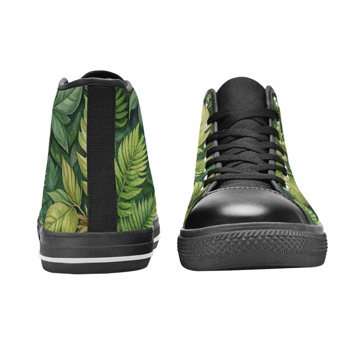 MEN'S Seven-Point Palmate Leaf High Top Canvas Surreal Shoes