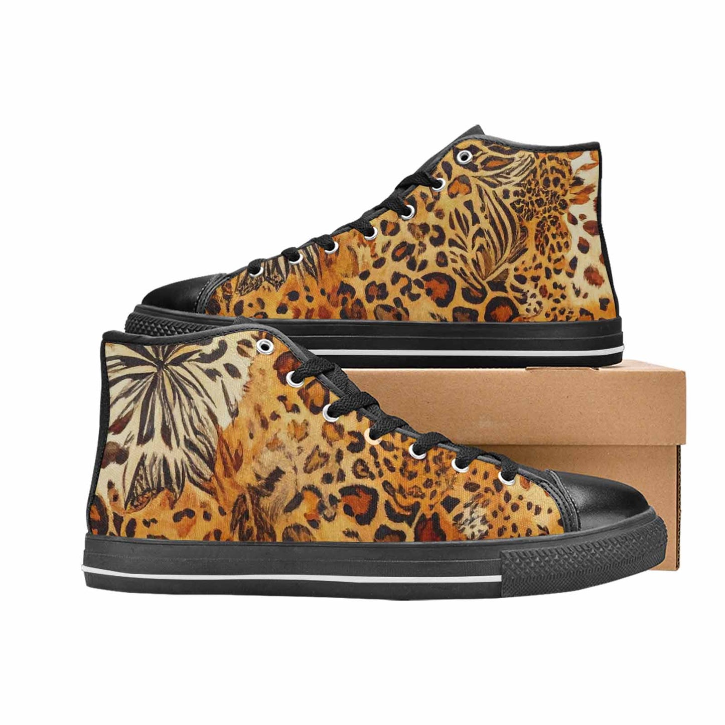 MEN'S Animal Print High Top Canvas Surreal Sneakers