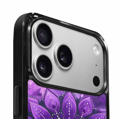 iPhone 17 Pro Case — Purple Mandala Bohemian Print Edge Original, Custom Art Phone Cover