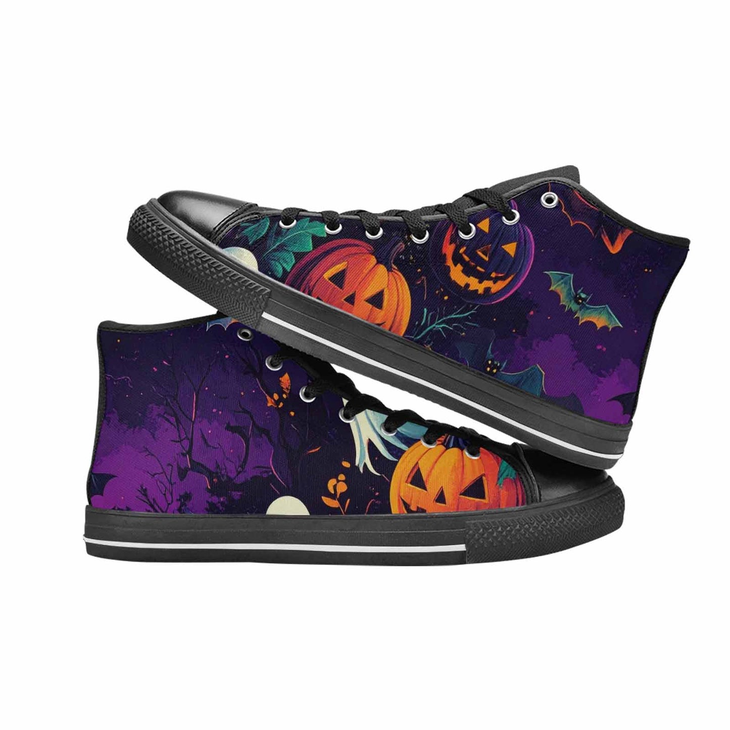 WOMEN'S Halloween Print High Top Canvas Dark Academia Shoes