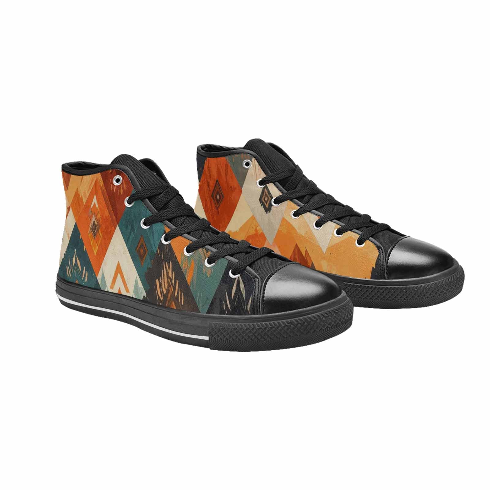 MEN'S Southwestern Geometric Diamond High Top Canvas Aesthetic Shoes