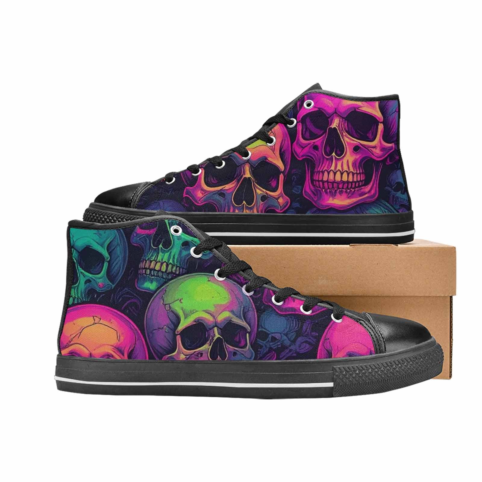 MEN'S Skulls - Neon High Top Canvas Dreamcore Shoes