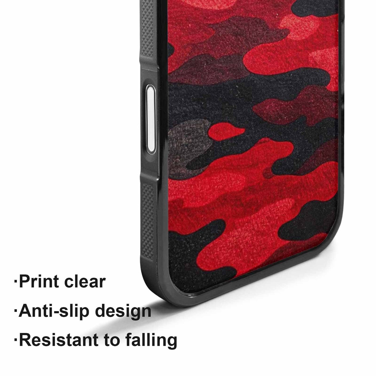 iPhone 17 Case — Tactical Camo Red Black Custom Camo, Custom Print Case Cover