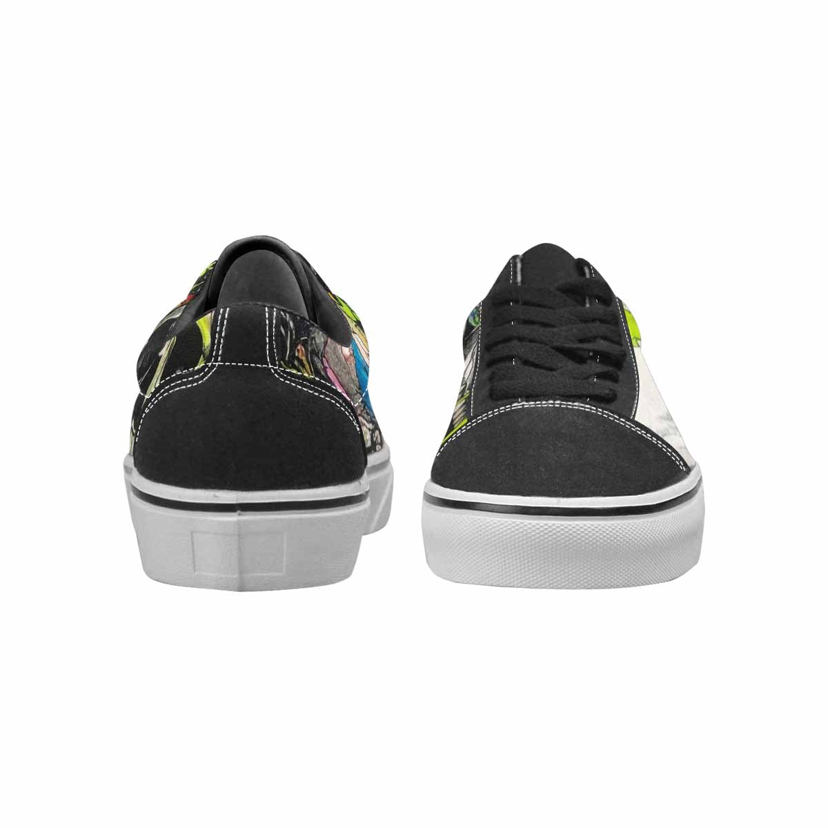 WOMEN'S Rainbow From Skull S Lace-Up Canvas Kaleidoscope Custom Sneakers
