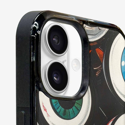 iPhone 16 Case — Googly Cartoon Eyeballs, Custom Art Phone Cover