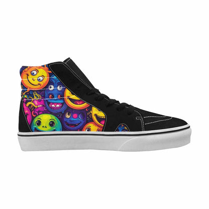MEN'S Funny Looking Cartoon High Top Canvas Wallpaper Art Shoes