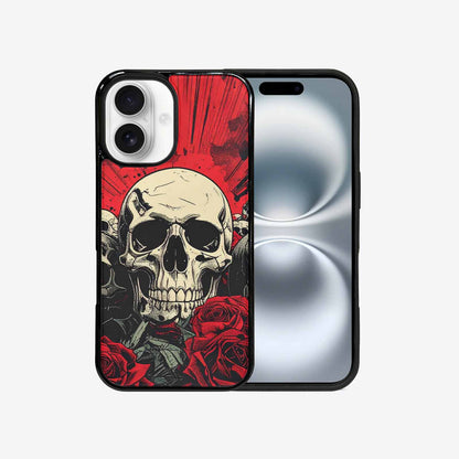 iPhone 16 Case — Skull Dark Art Gothic Print, Customized Protective Case