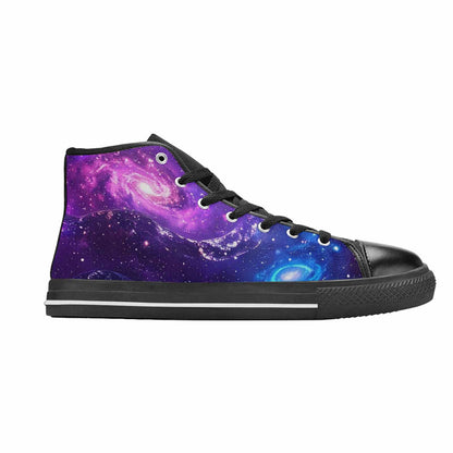 MEN'S Galaxy Snake Print High Top Canvas Cottagecore Custom Shoes