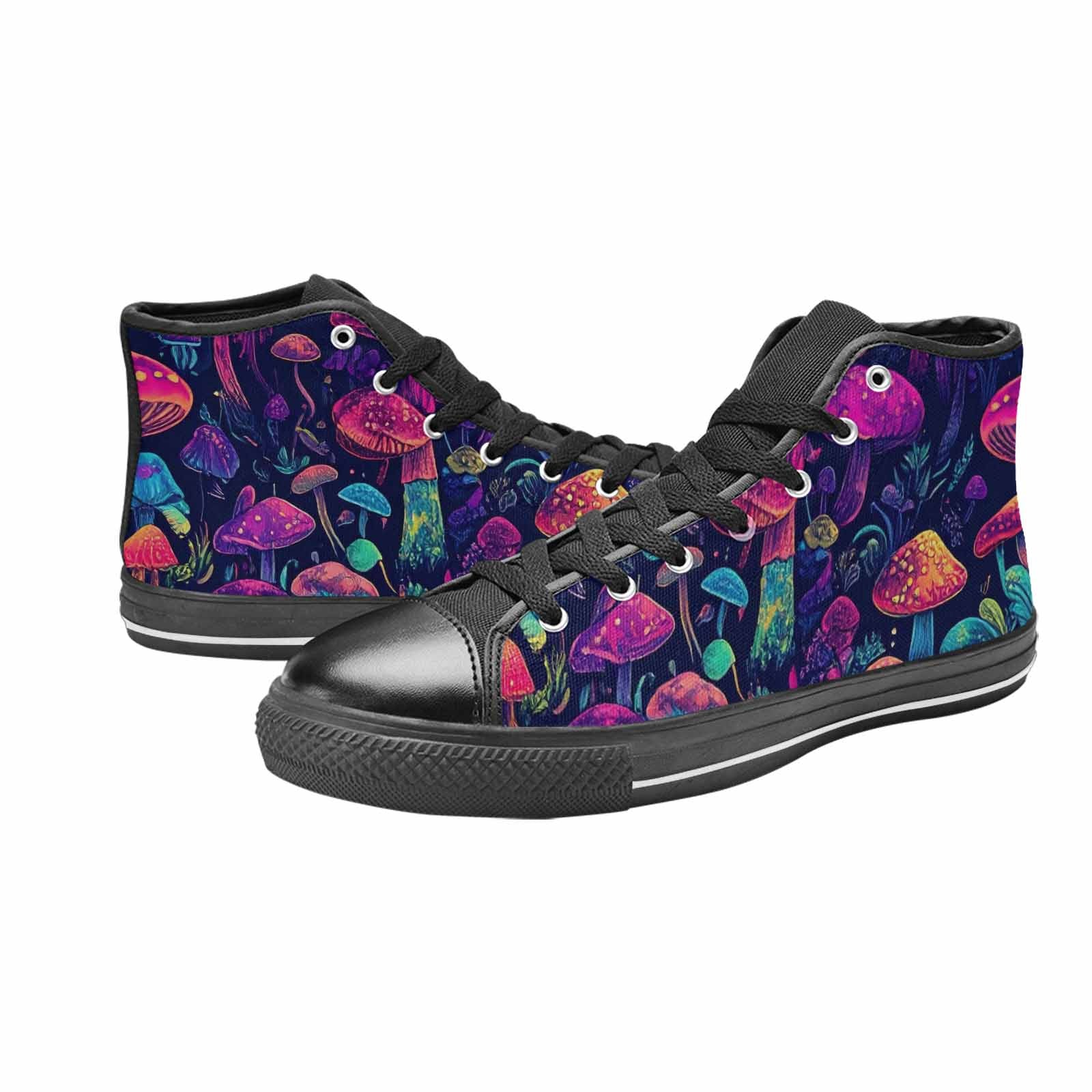 MEN'S Psychedelic Mushroom High Top Canvas Cottagecore Shoes