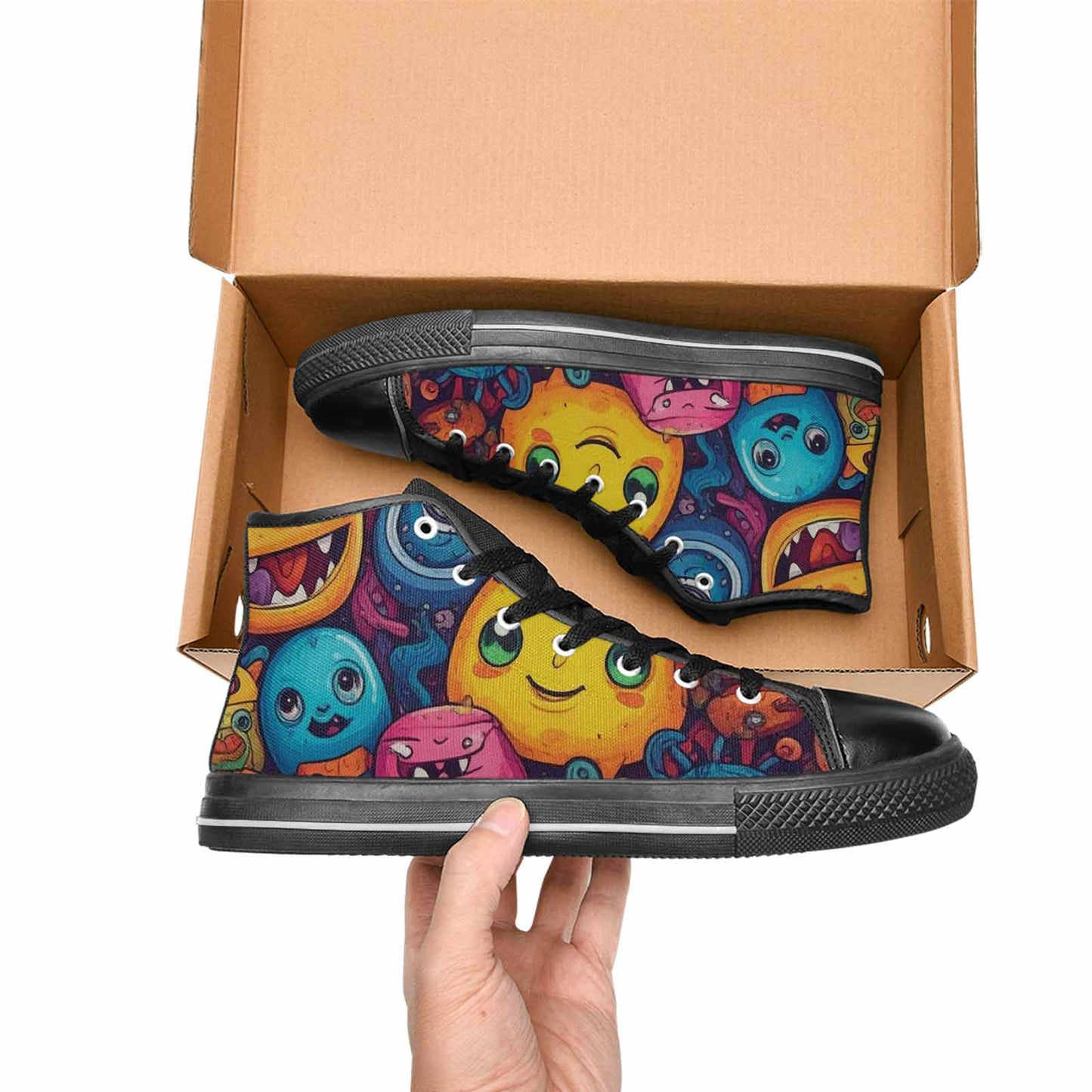 MEN'S Cartoon Monster Character High Top Canvas Y2K Shoes