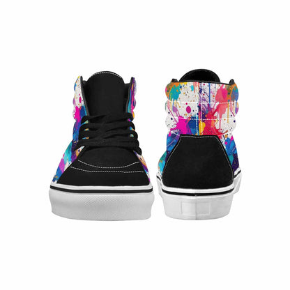 MEN'S Paint Splatter High Top Canvas Wallpaper Art Shoes