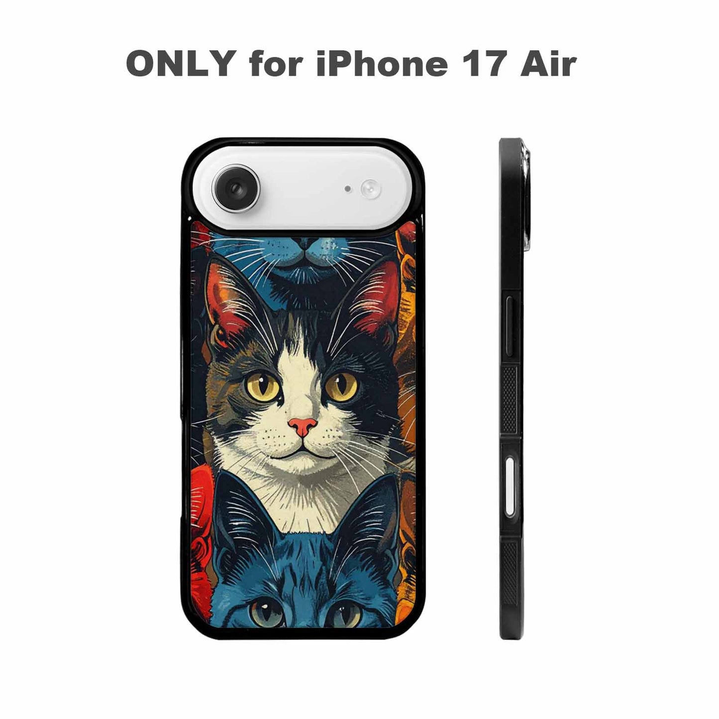 iPhone 17 Air Case — Vintage Paw Print Cat Retro Vintage, Custom Printed Phone Case