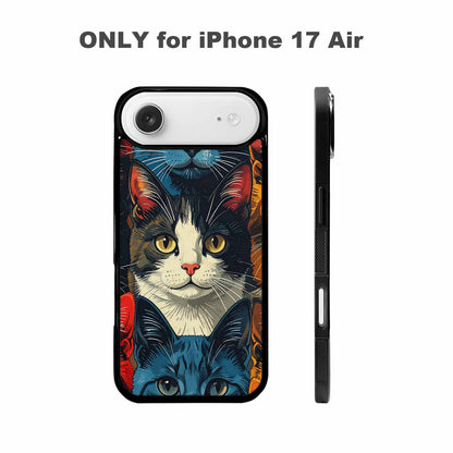 iPhone 17 Air Case — Vintage Paw Print Cat Retro Vintage, Custom Printed Phone Case