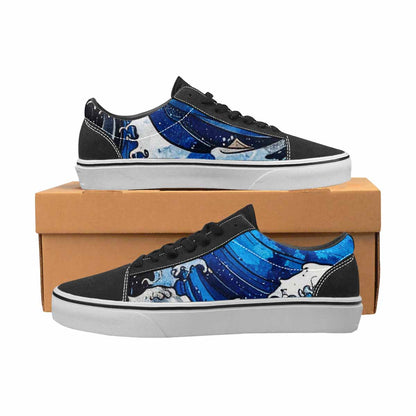 WOMEN'S Nautical Wave Lace-Up Canvas Y2K Custom Shoes
