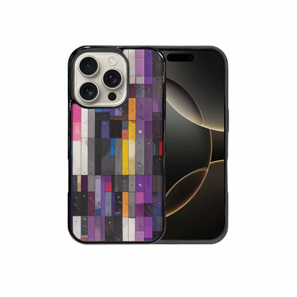iPhone 16 Pro Case — Asexual Flag Color Theme Small Rainbow, Custom Art Phone Cover