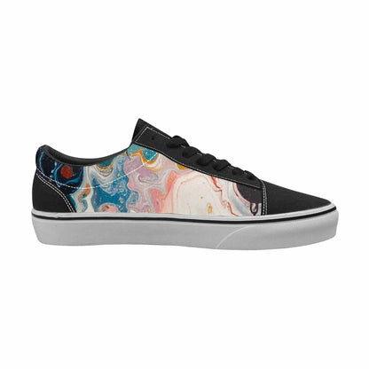 WOMEN'S Aliens  Marble Aliens Lace-Up Canvas Melting Art Custom Sneakers