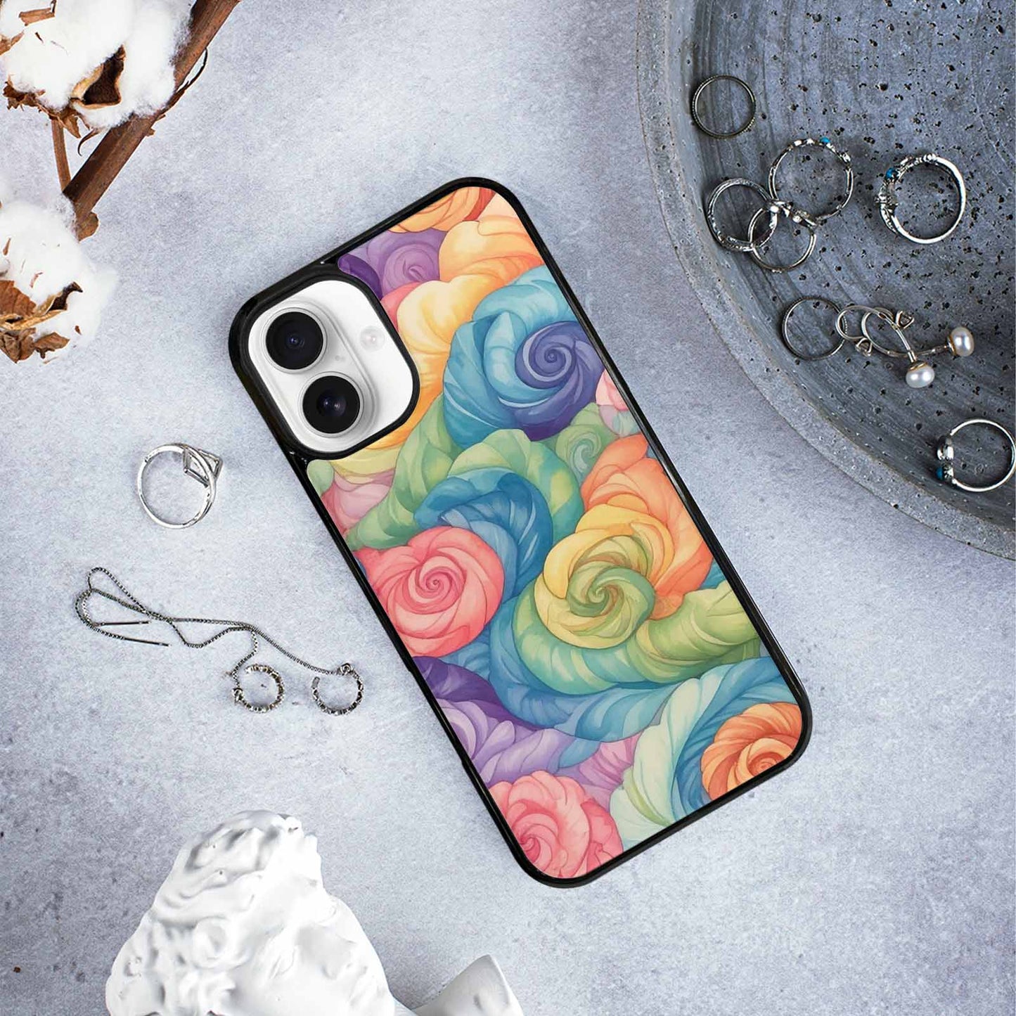 iPhone 16 Plus Case — Tie Dye Swirls Tie Dye Swirls, Custom Print Case Cover