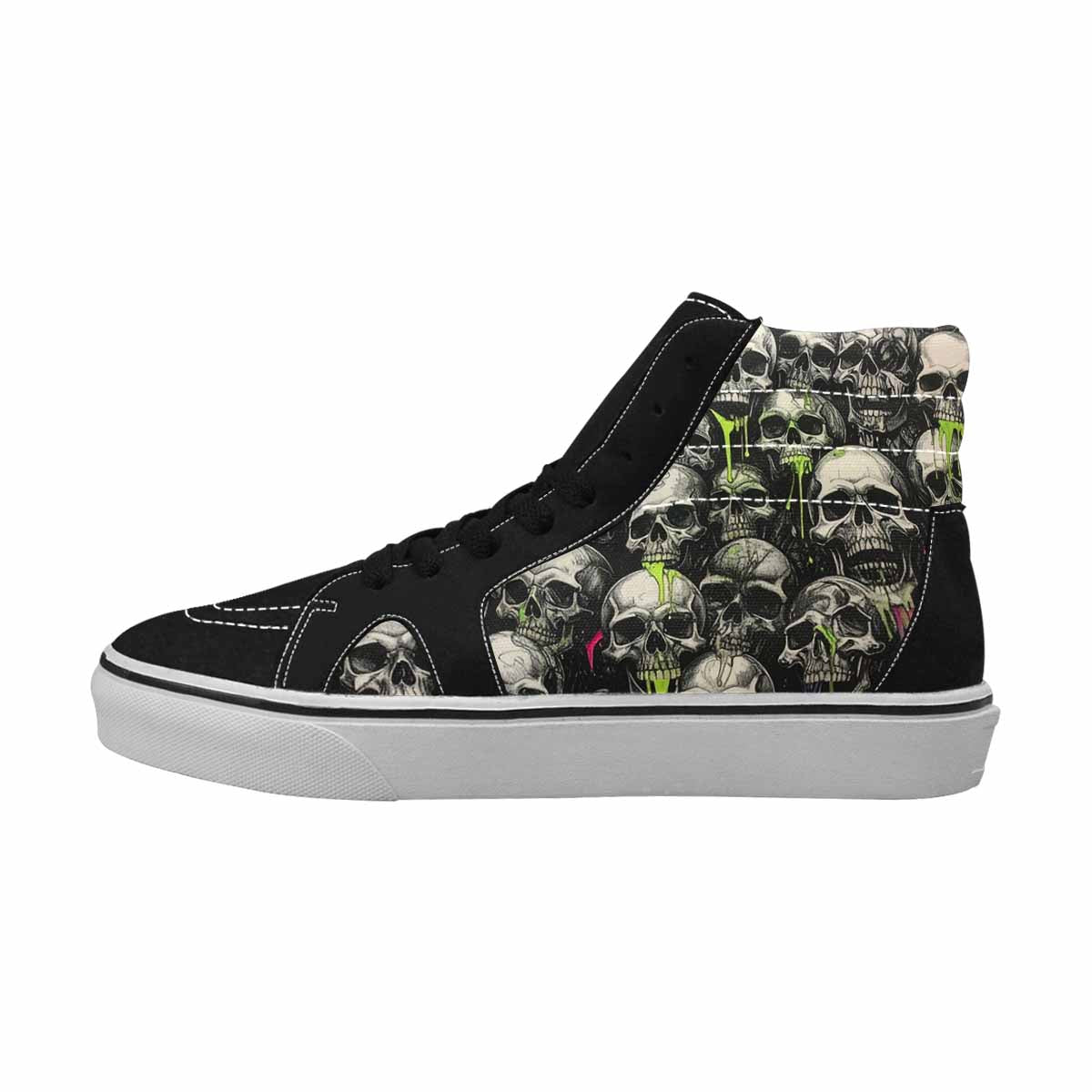 MEN'S Rainbow From Skull S High Top Canvas Melting Art Sneakers