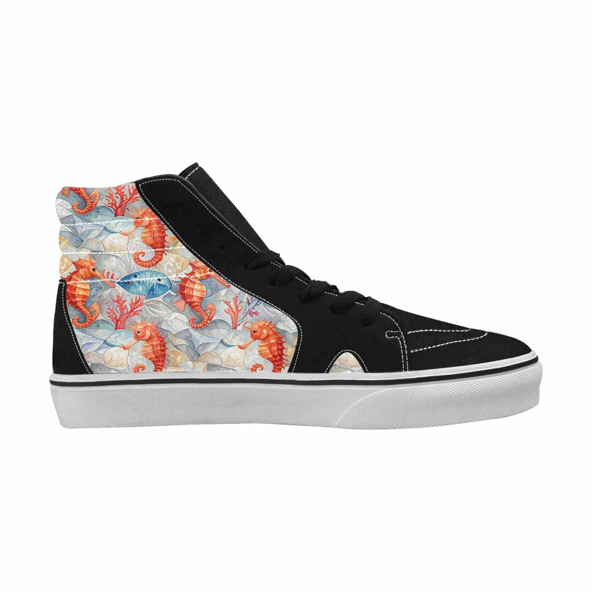 MEN'S Fish Scale Coral High Top Canvas Dreamcore Custom Shoes