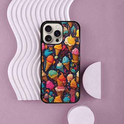 iPhone 16 Pro Max Case — Ice Cream Motif Ice Cream Motifs, Custom Print Case Cover
