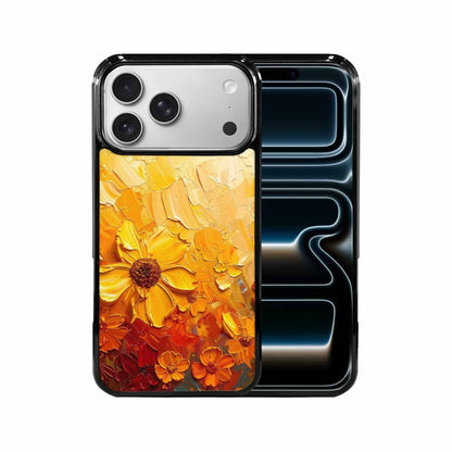 iPhone 17 Pro Max Case — Impressionist Sunflower Brushstroke Pattern Floral, Custom Printed Phone Case