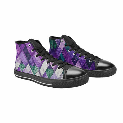 MEN'S Genderqueer Flag Color High Top Canvas Dreamcore Sneakers