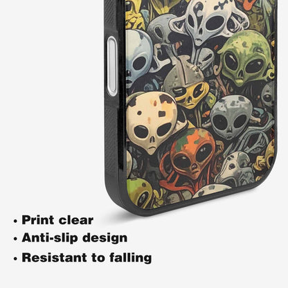 iPhone 16 Case — Aliens Camo Aliens Pattern Hundreds Of, Unique Phone Case Design