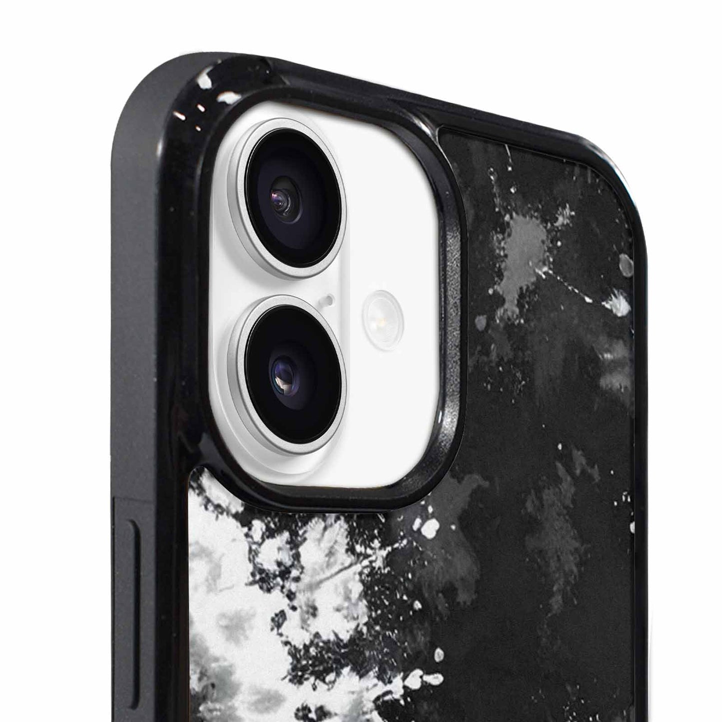 iPhone 17 Case — Tie Dye Acid Wash Black Tie, Personalized Phone Case
