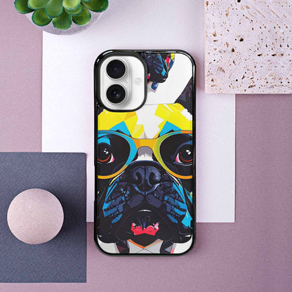 iPhone 16 Case — French Bulldog Pop Art Pattern, Custom Phone Case