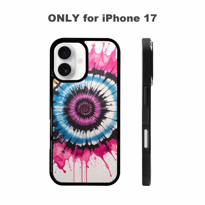 iPhone 17 Case — Tie Dye Swirls Black Tie Dye, Custom Designed Case Cover