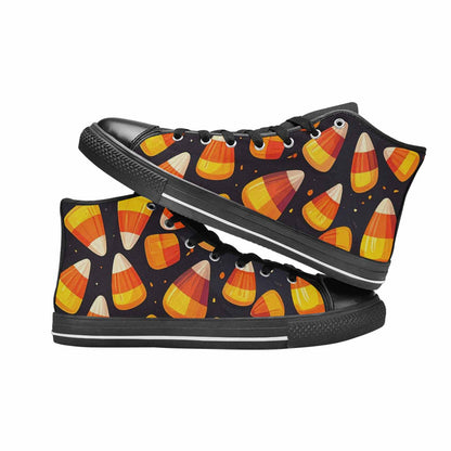 WOMEN'S Halloween Candy Corn High Top Canvas Dark Academia Sneakers