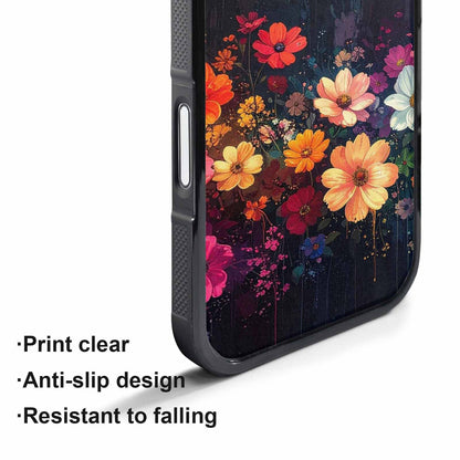 iPhone 17 Pro Max Case — Shadowy Glitch Floral Pattern Floral, Personalized Phone Case