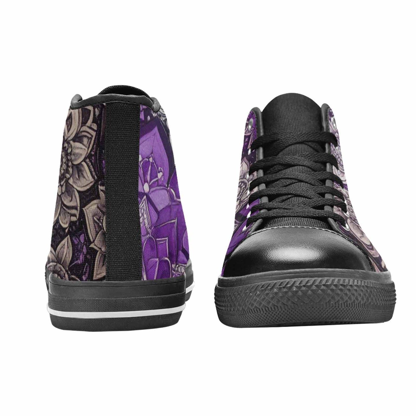 WOMEN'S Mandala High Top Canvas Grunge Custom Sneakers
