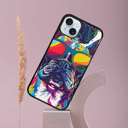 iPhone 15 Plus Case — French Bulldog Pop Art Pattern, Custom Phone Case