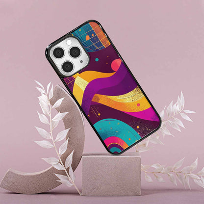 iPhone 15 Pro Max Case — 1970s Disco Art Pattern, Personalized Phone Case