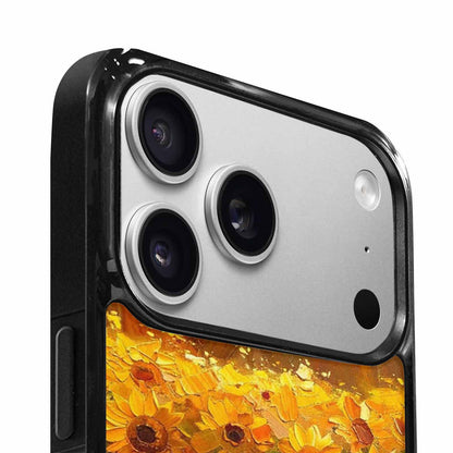 iPhone 17 Pro Max Case — Impressionist Sunflower Brushstroke Pattern Floral, Custom Printed Phone Case