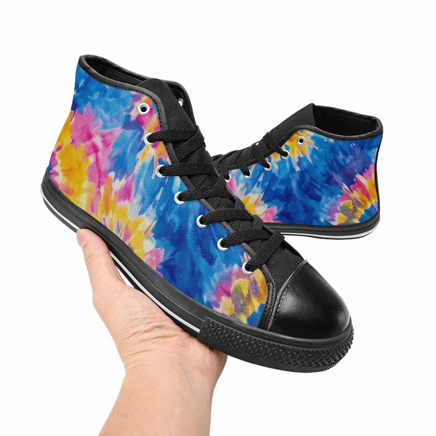 MEN'S Tie Dye Swirl High Top Canvas Y2K Shoes