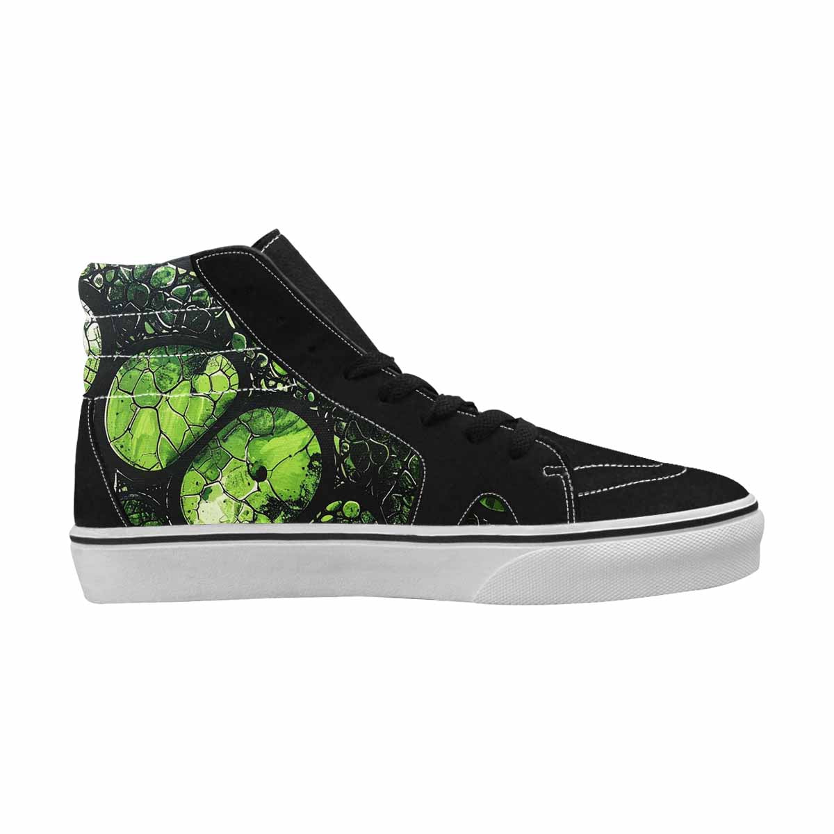 MEN'S Reptile Scale High Top Canvas Wallpaper Art Sneakers