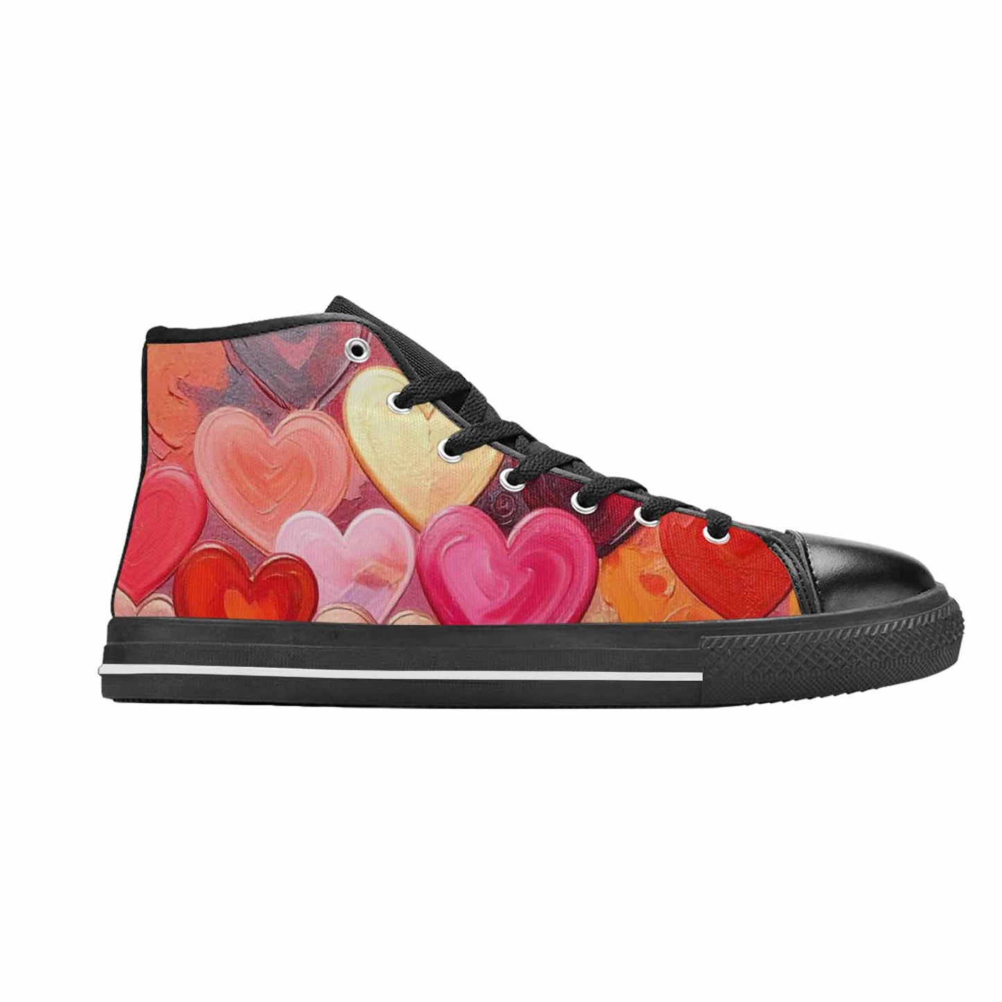 WOMEN'S No Words Or High Top Canvas Wallpaper Art Custom Shoes