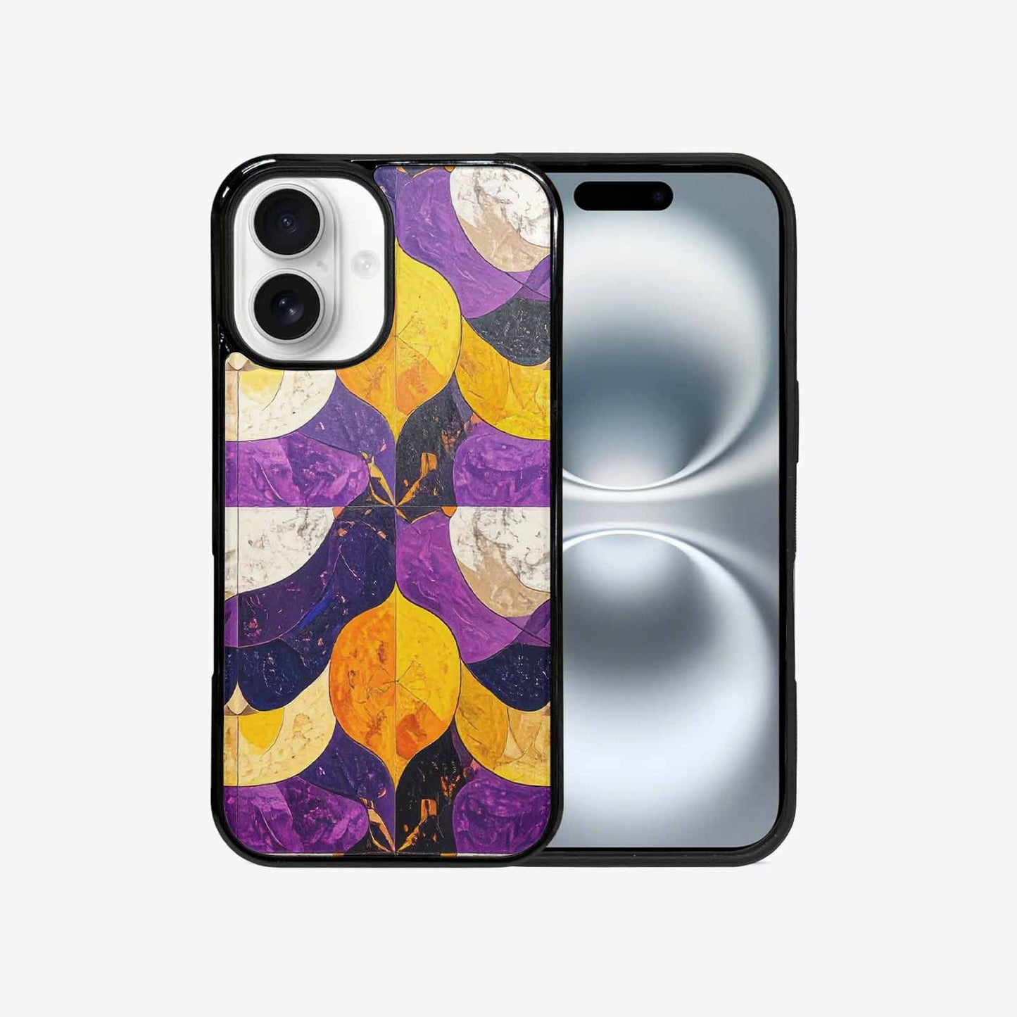 iPhone 16 Case — Nonbinary Flag Color Theme Small Rainbow, Custom Printed Phone Case