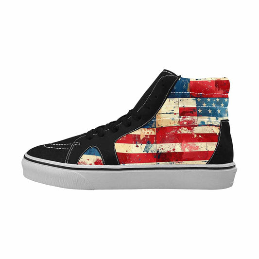 MEN'S American Flag Stars High Top Canvas Cottagecore Custom Sneakers