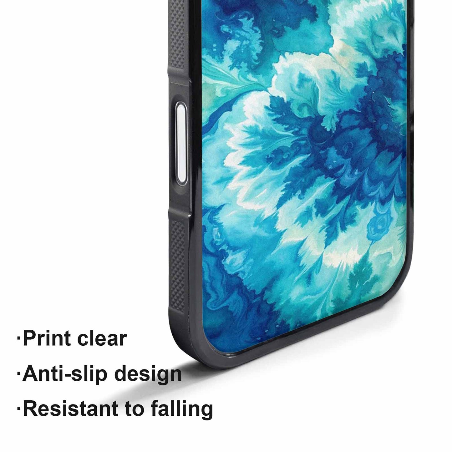 iPhone 17 Pro Max Case — Tie Dye Ocean Blues Tie Dye, Original Design Phone Case