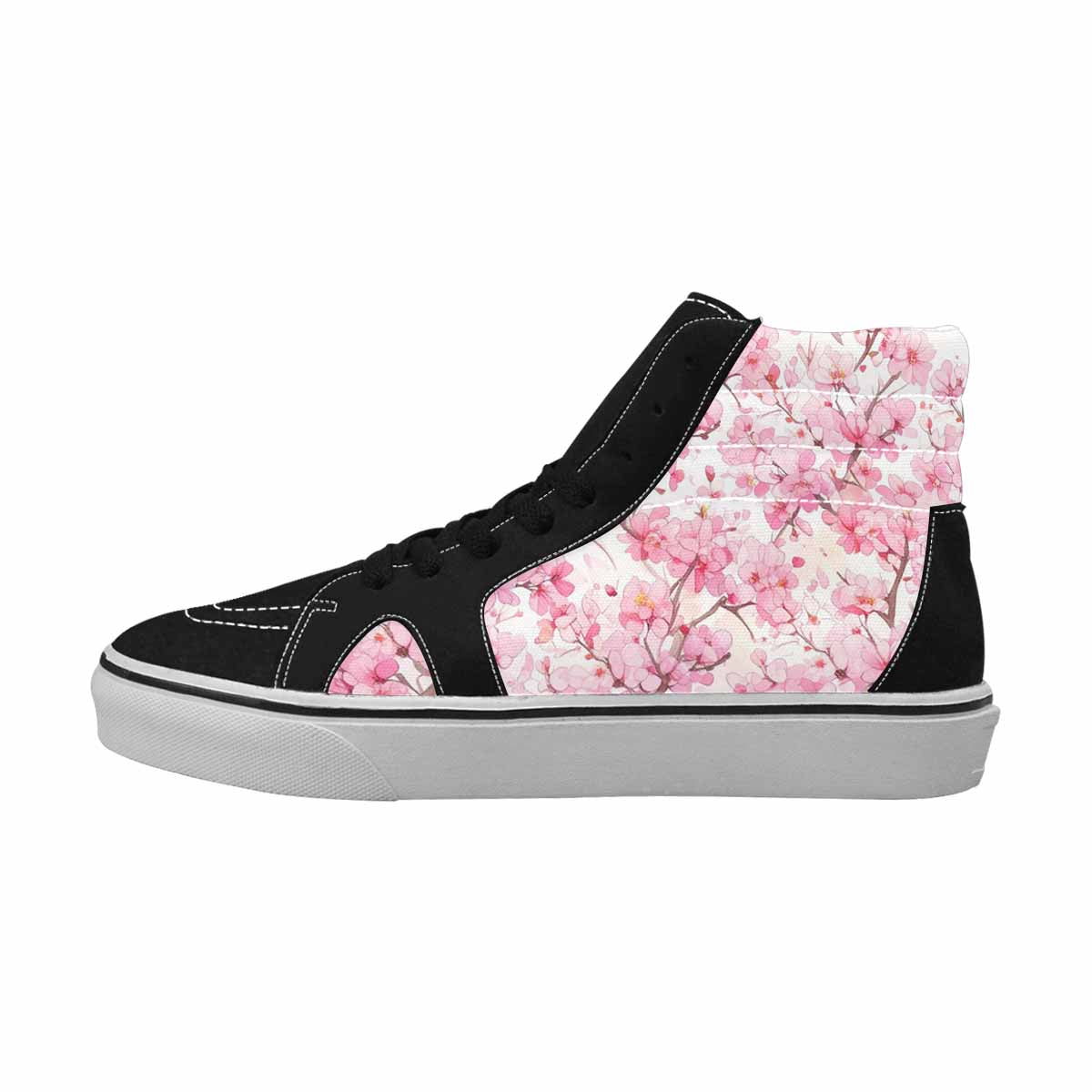MEN'S Cherry Blossom Branch High Top Canvas Vivid Custom Sneakers