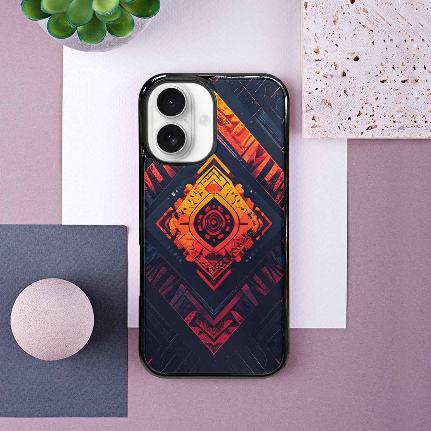 iPhone 16 Case — Wild Tribal Ripple, Custom Made Phone Cover