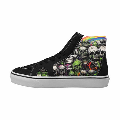 MEN'S Rainbow From Skull S High Top Canvas Aesthetic Custom Shoes