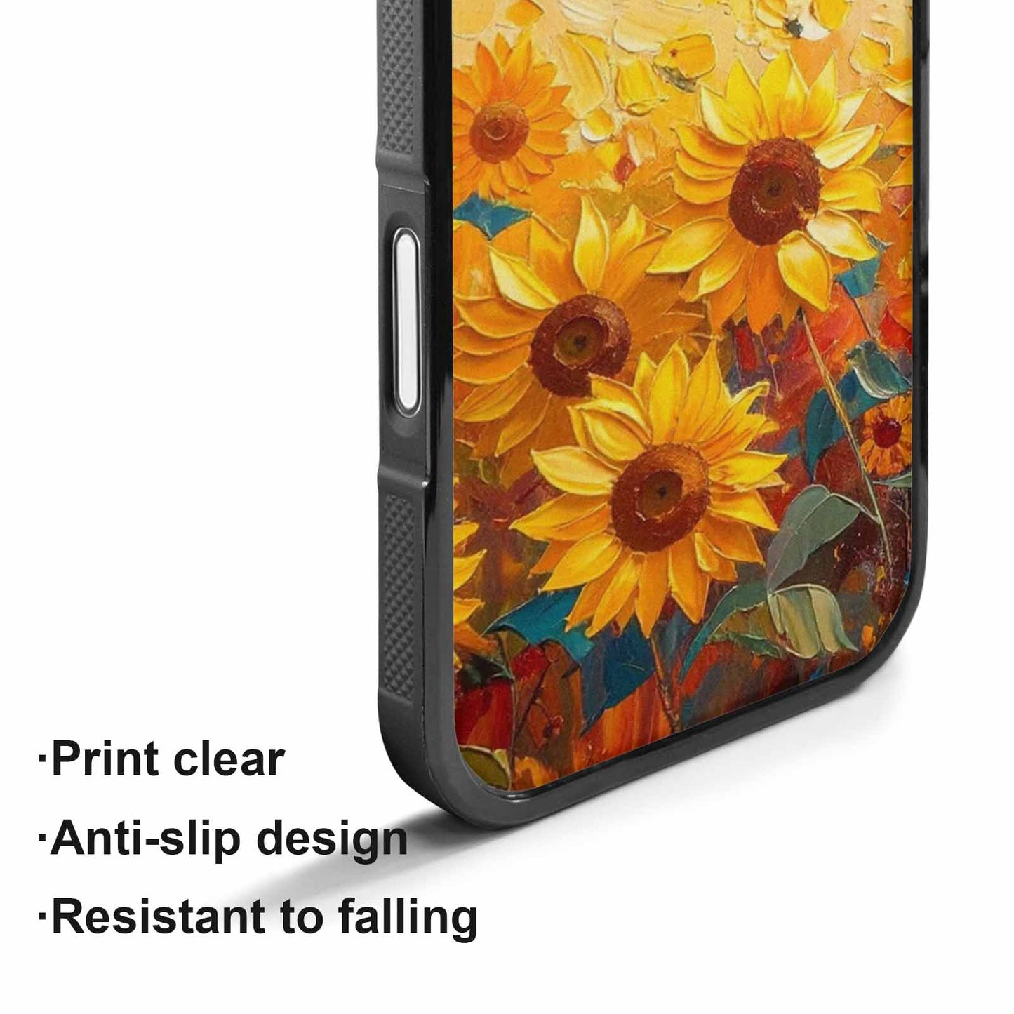 iPhone 17 Case — Impressionist Sunflower Brushstroke Pattern Floral, Original Design Phone Case