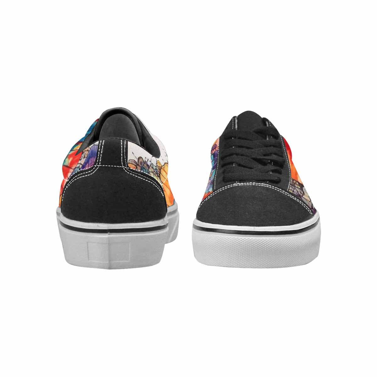 WOMEN'S Tie Lace-Up Canvas Wallpaper Art Sneakers
